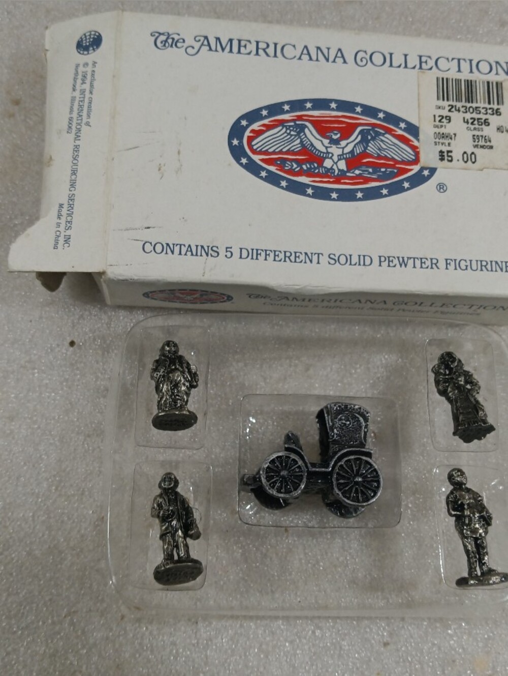 Liberty Falls Americana Pewter Collection Dr Stevens Carriage Figures AH47